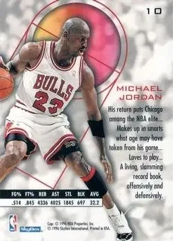 Back of Michael Jordan