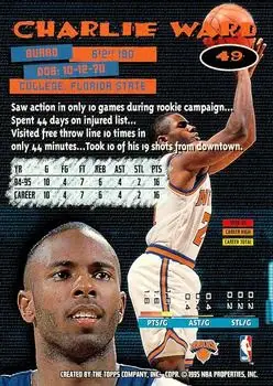 Back of Charlie Ward
