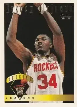 1995-96 Topps #7 Hakeem Olajuwon