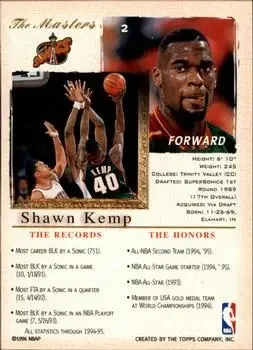 Back of Shawn Kemp