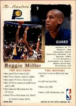 Back of Reggie Miller