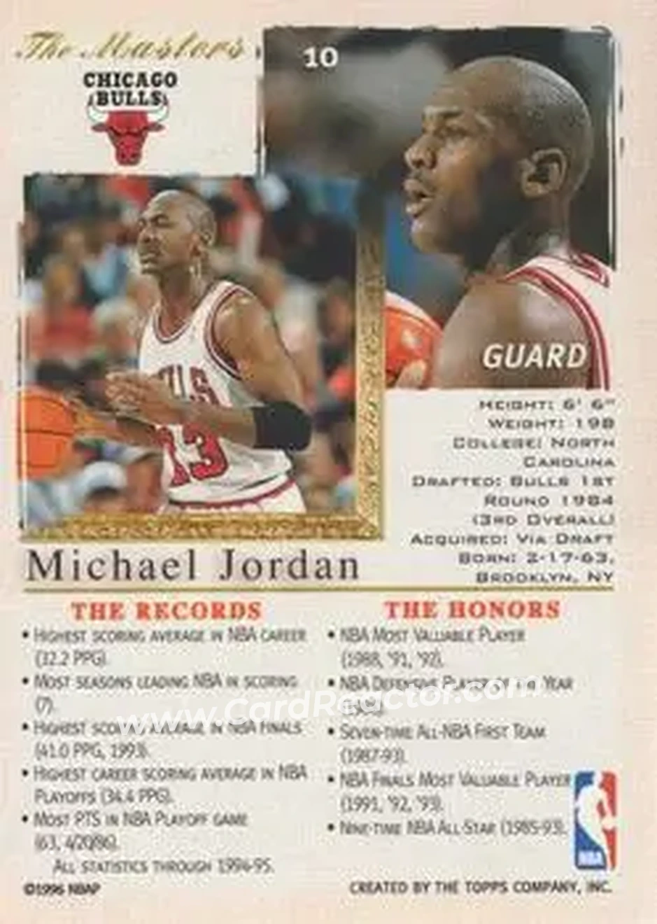Back of Michael Jordan