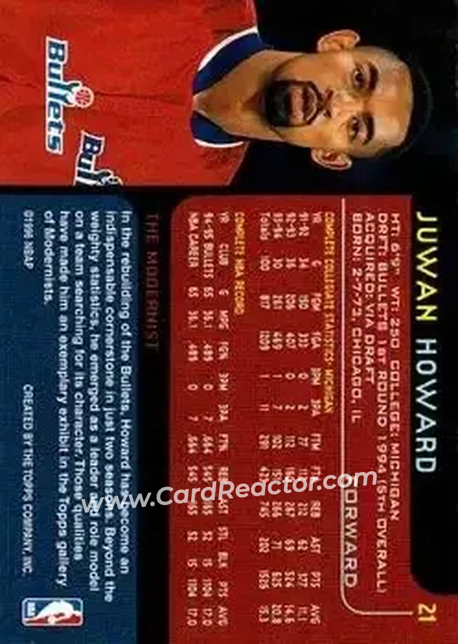 Back of Juwan Howard