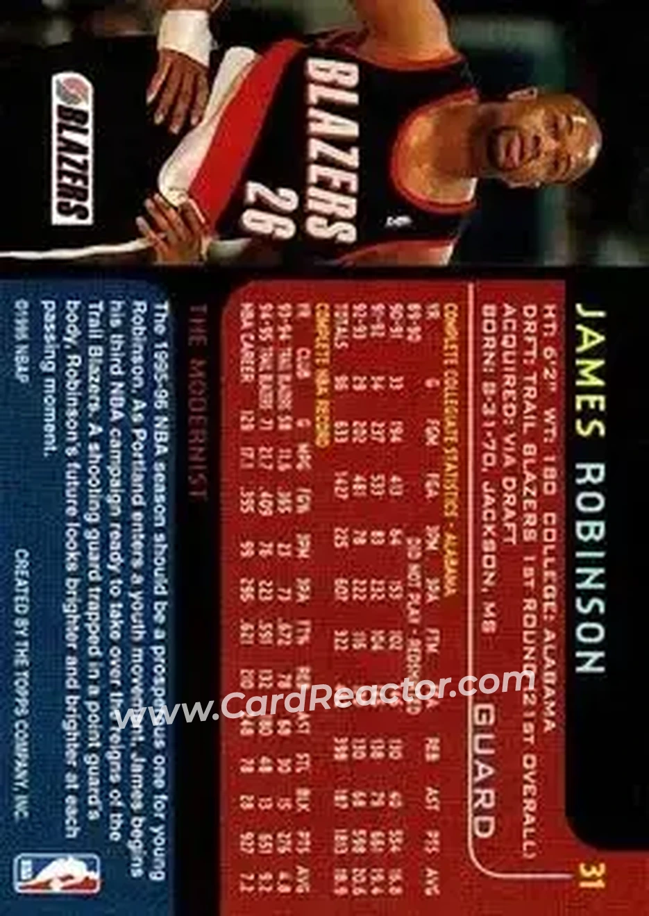 Back of James Robinson