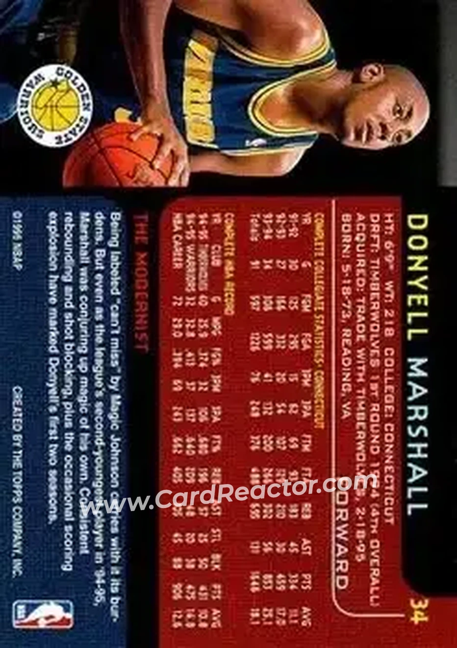 Back of Donyell Marshall