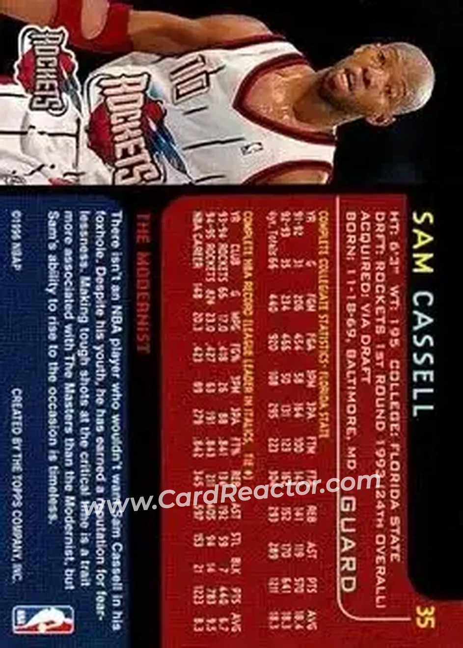 Back of Sam Cassell