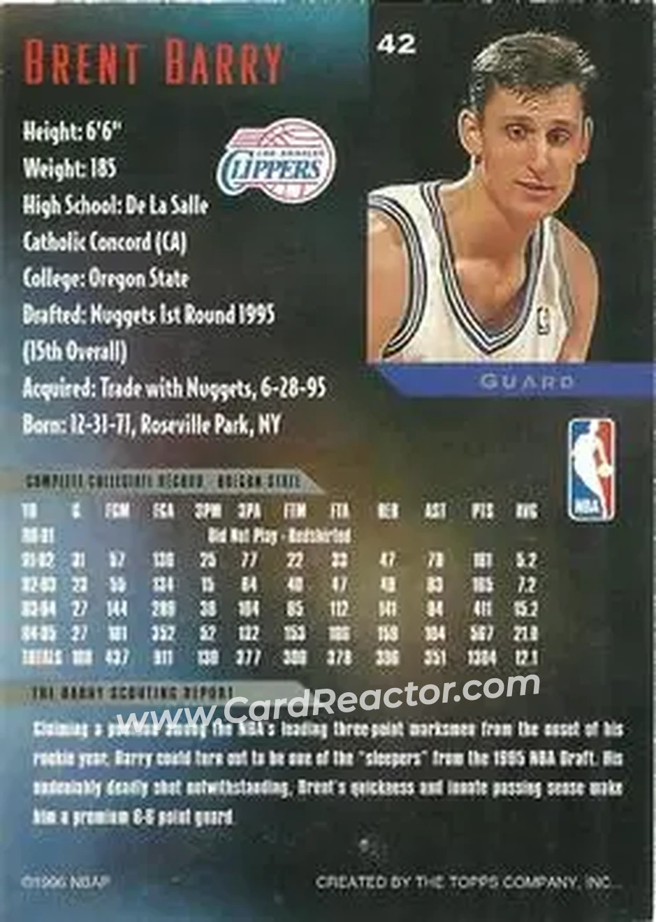 Back of Brent Barry