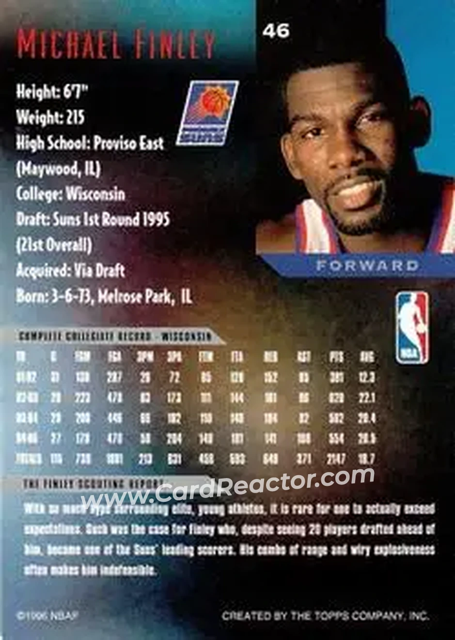 Back of Michael Finley