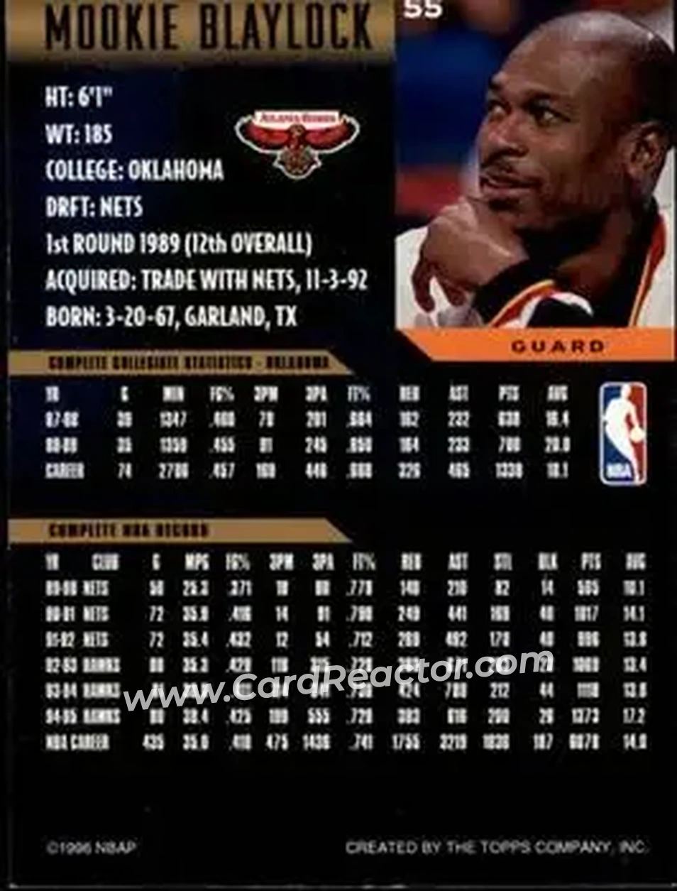 Back of Mookie Blaylock