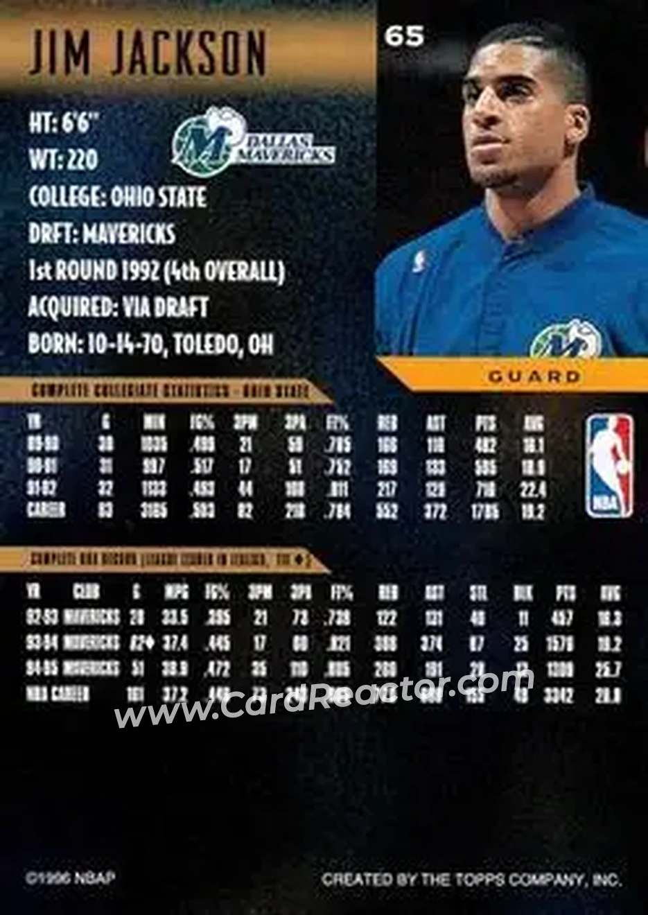 Back of Jim Jackson