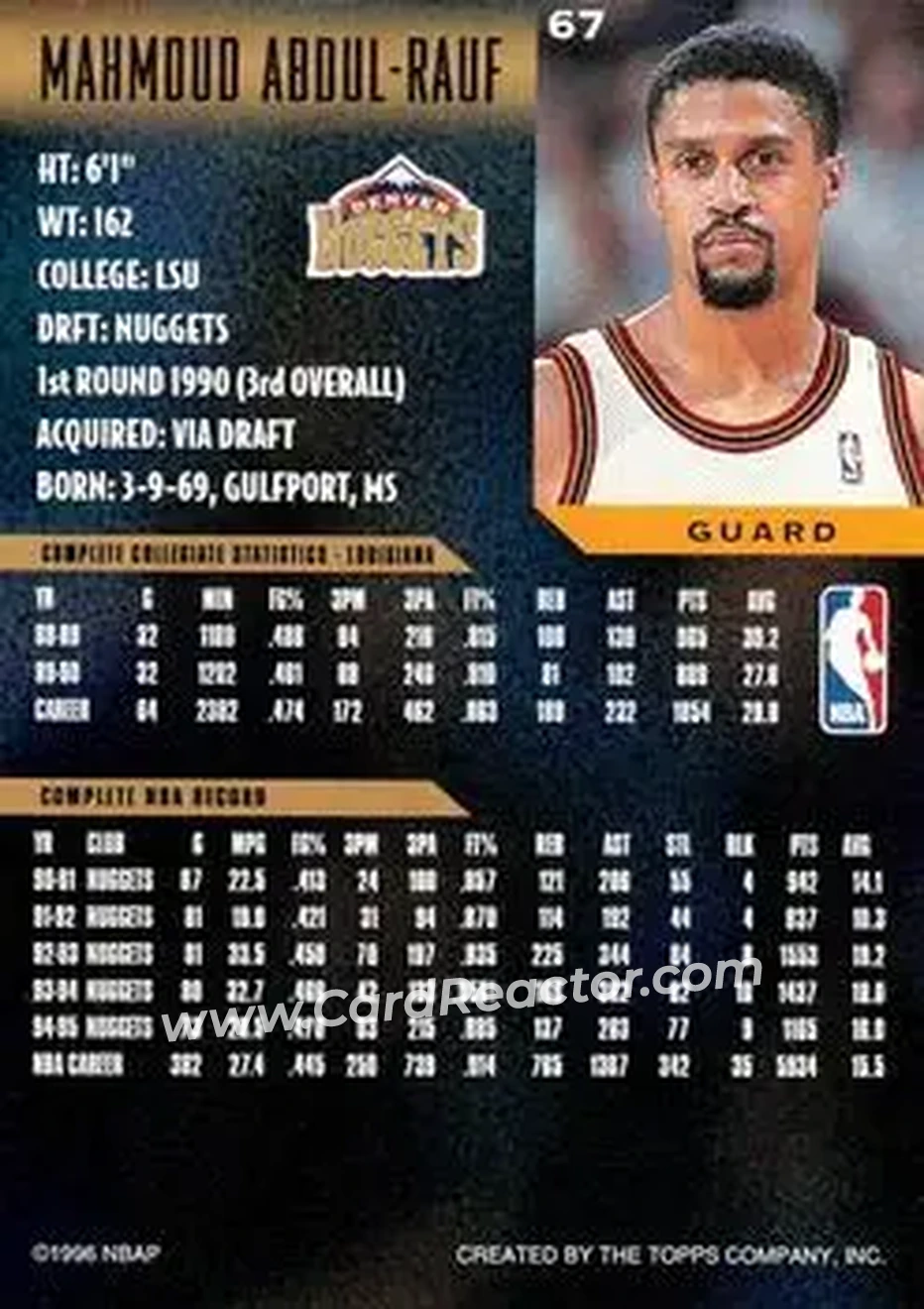 Back of Mahmoud Abdul-Rauf