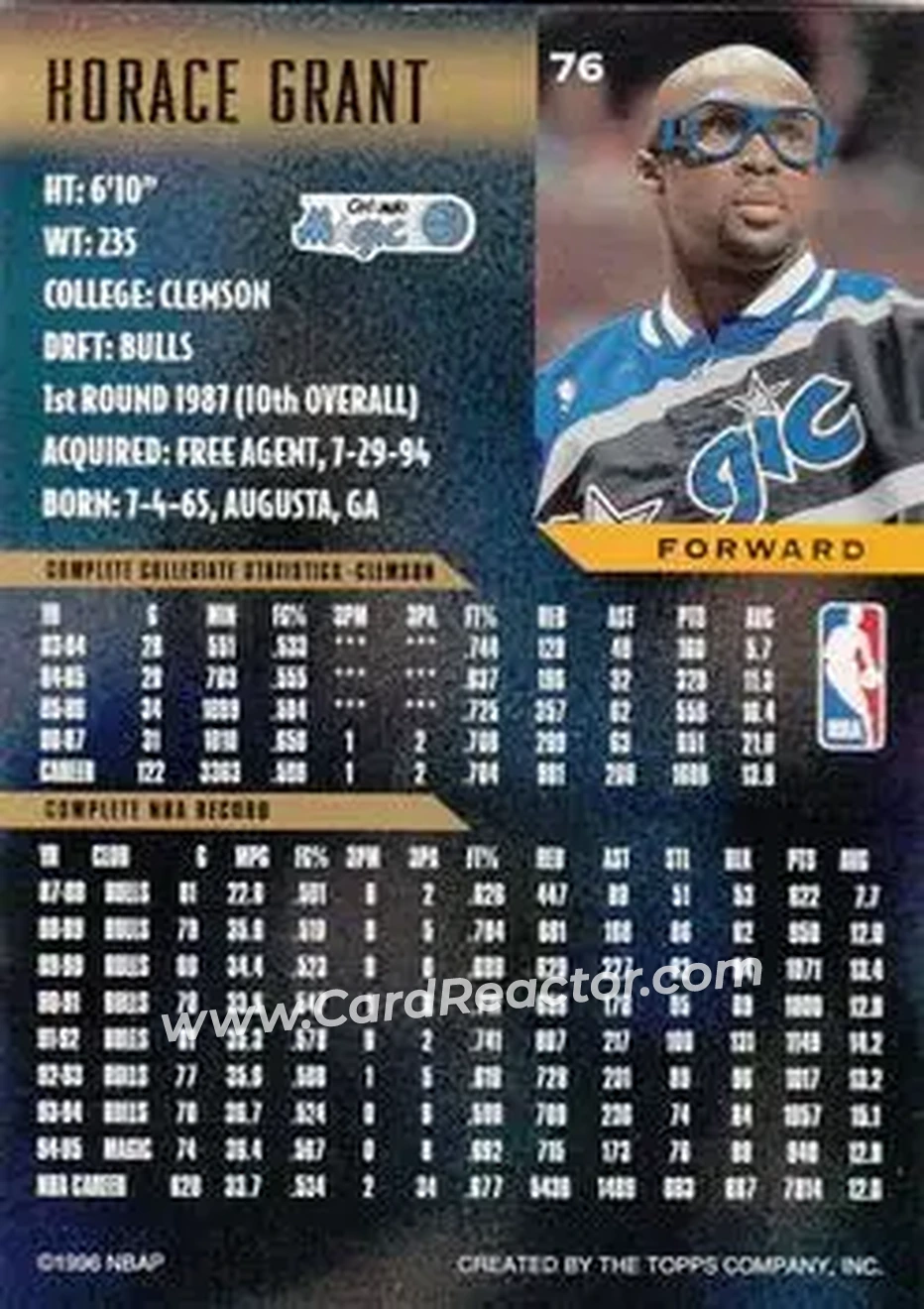 Back of Horace Grant