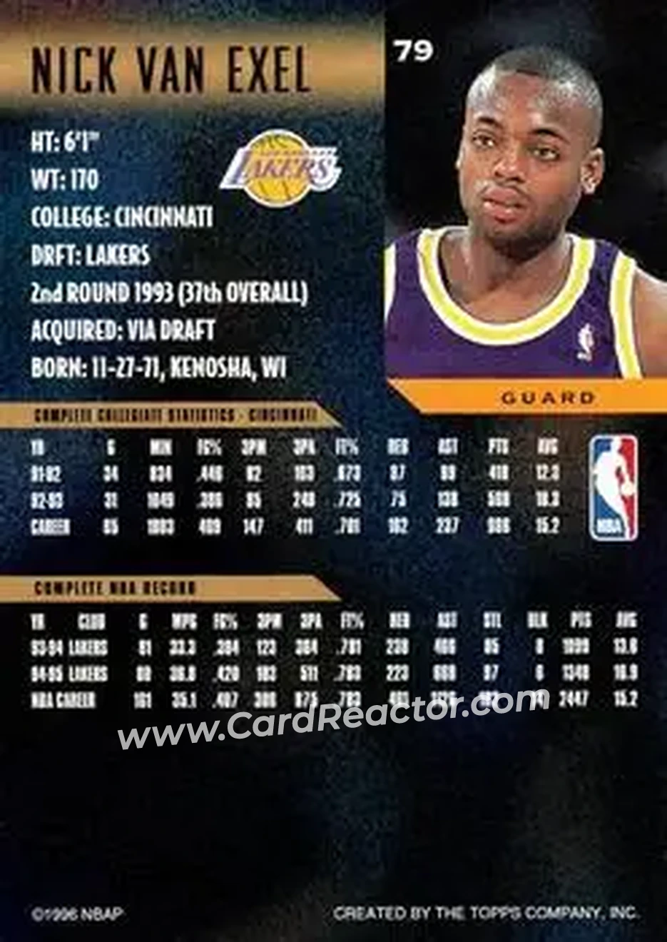 Back of Nick Van Exel
