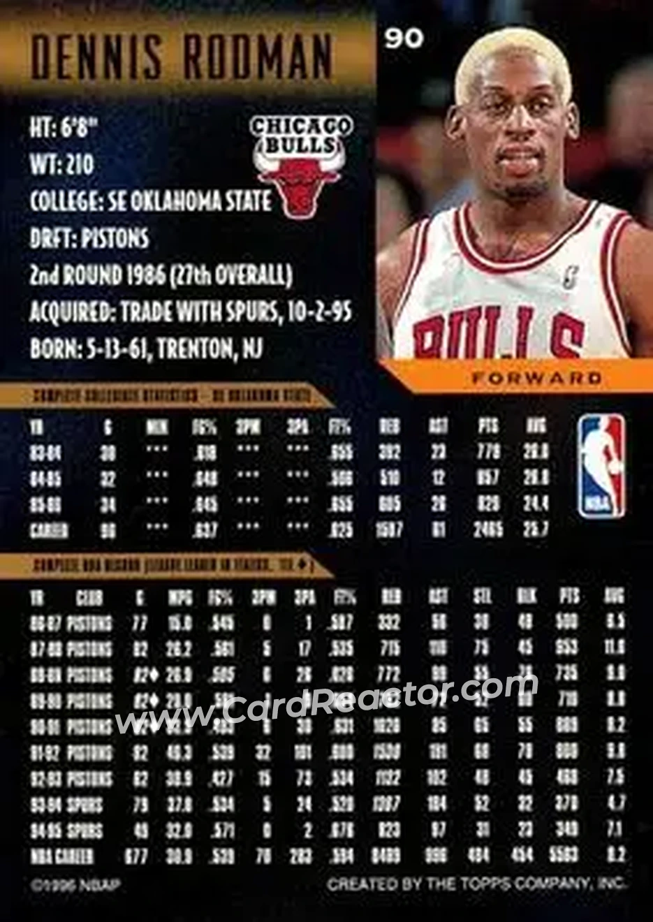 Back of Dennis Rodman