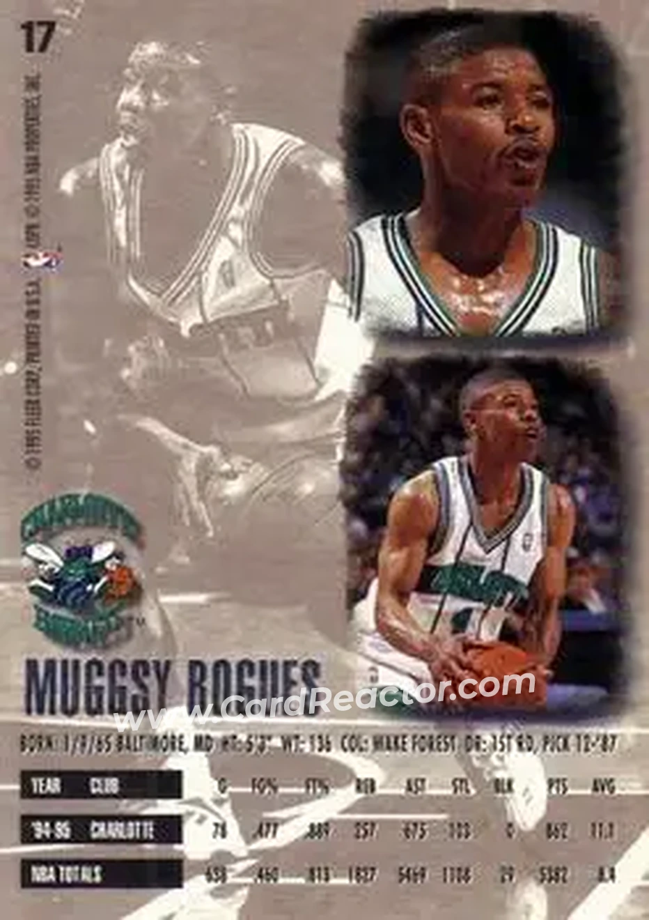 Back of Muggsy Bogues
