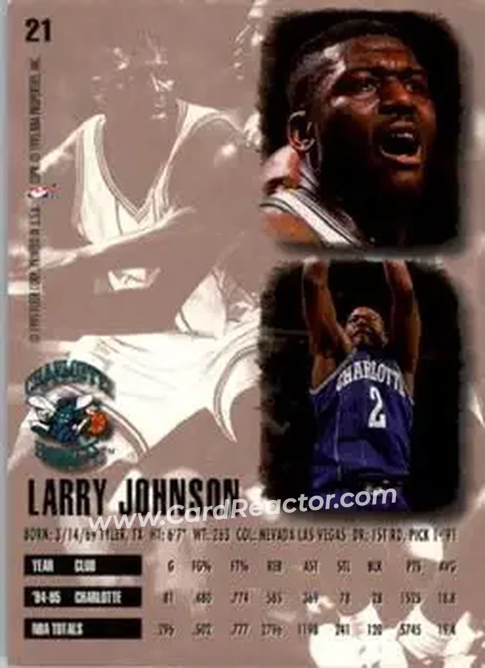 Back of Larry Johnson