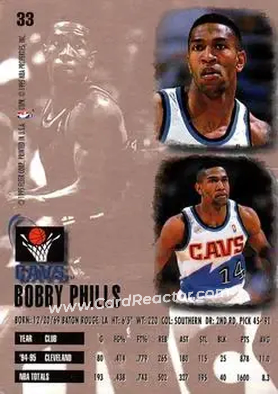 Back of Bobby Phills