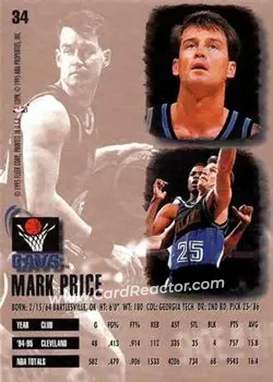 Back of Mark Price