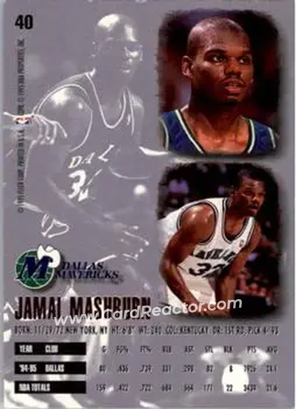 Back of Jamal Mashburn