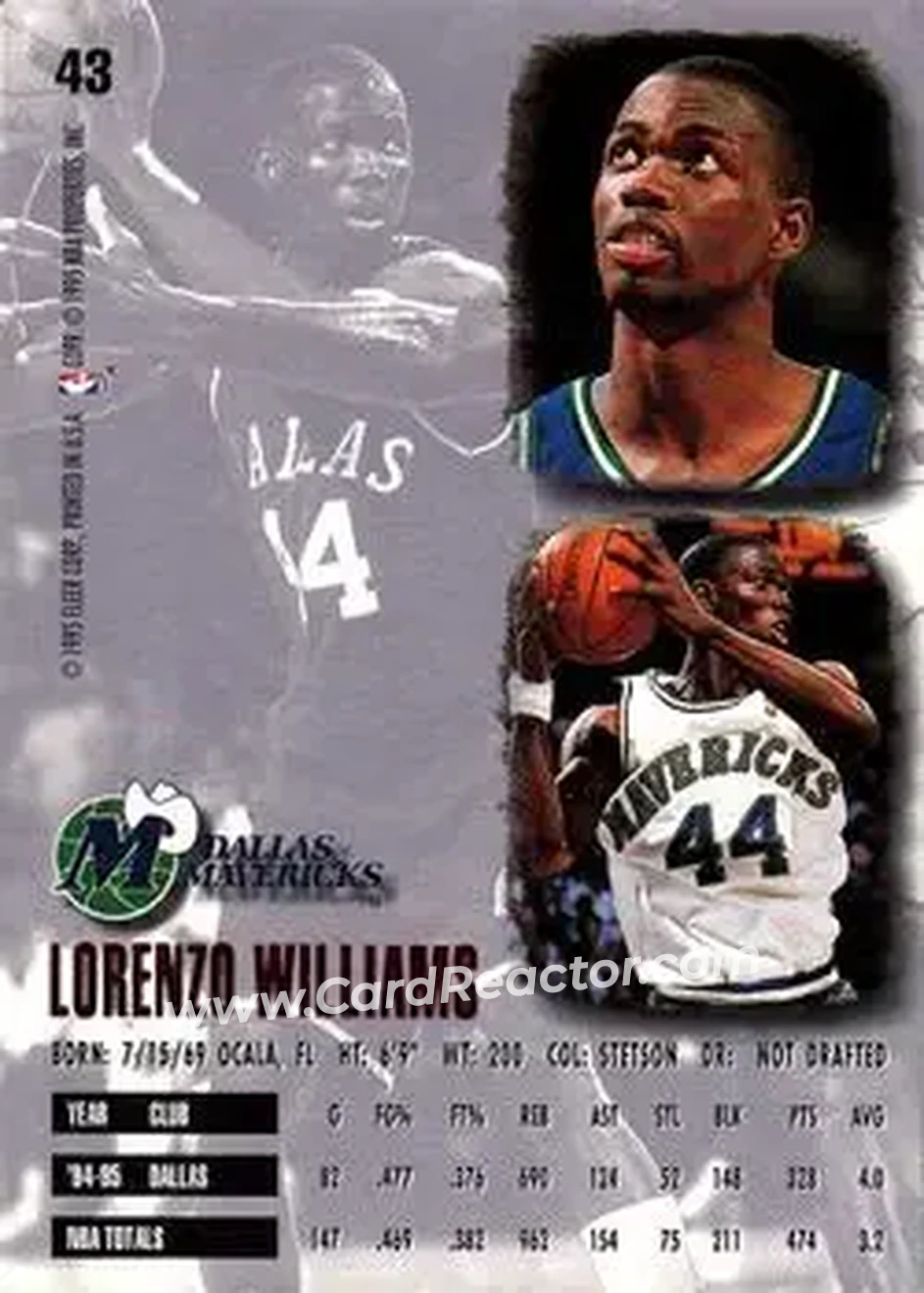 Back of Lorenzo Williams