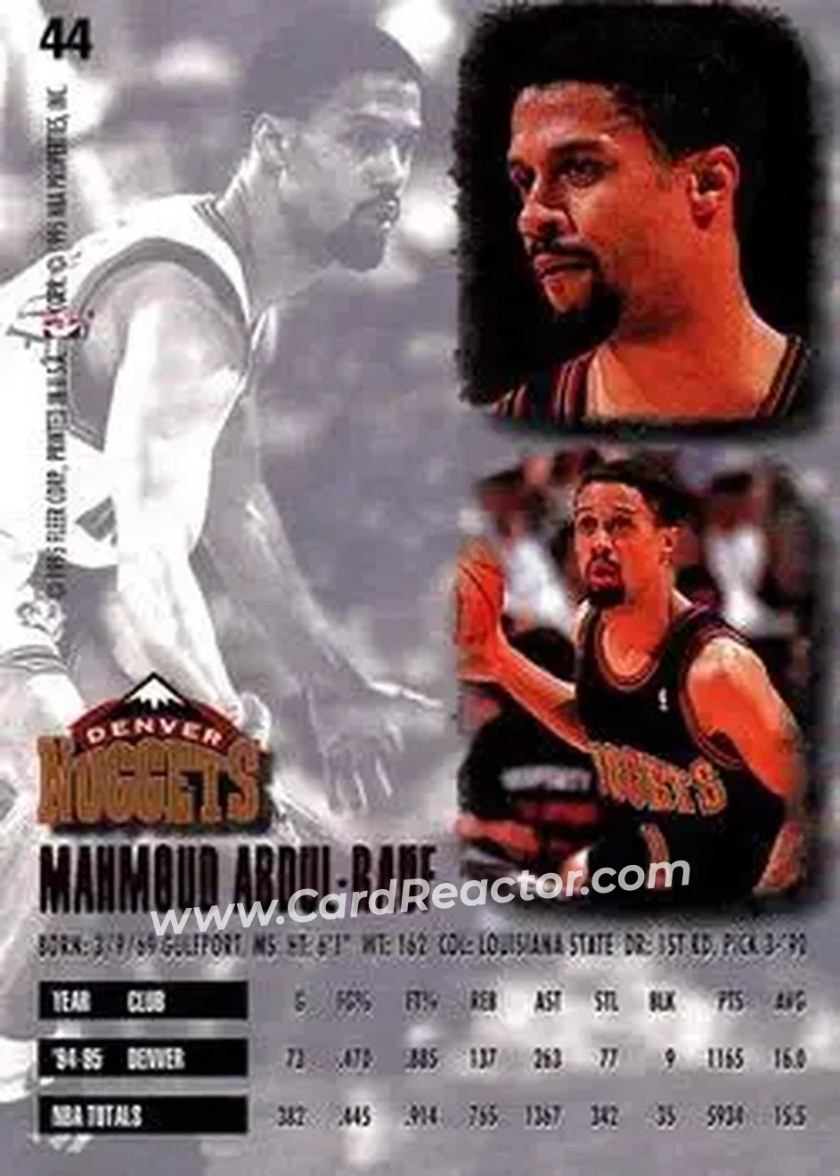 Back of Mahmoud Abdul-Rauf