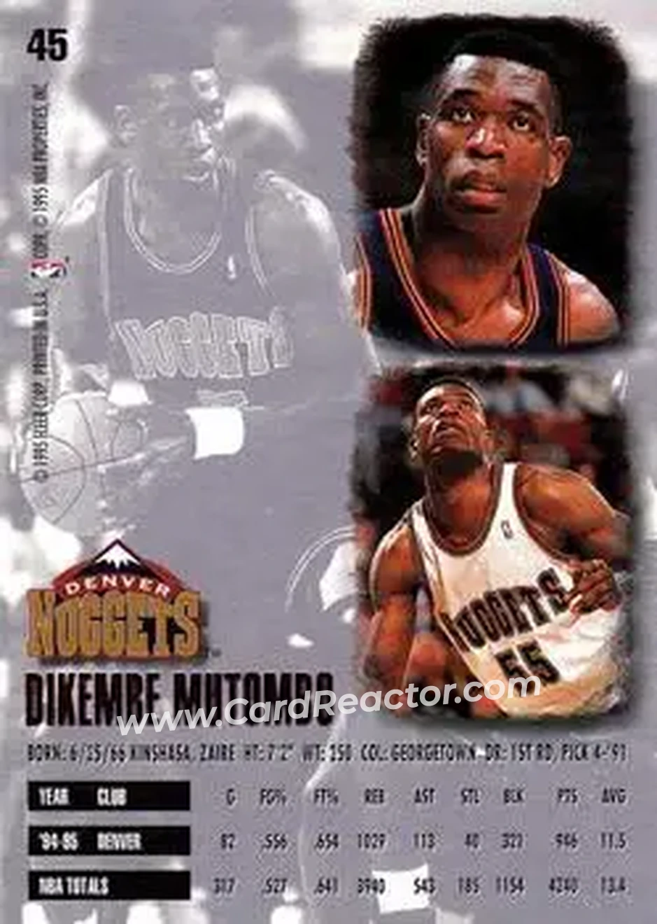 Back of Dikembe Mutombo