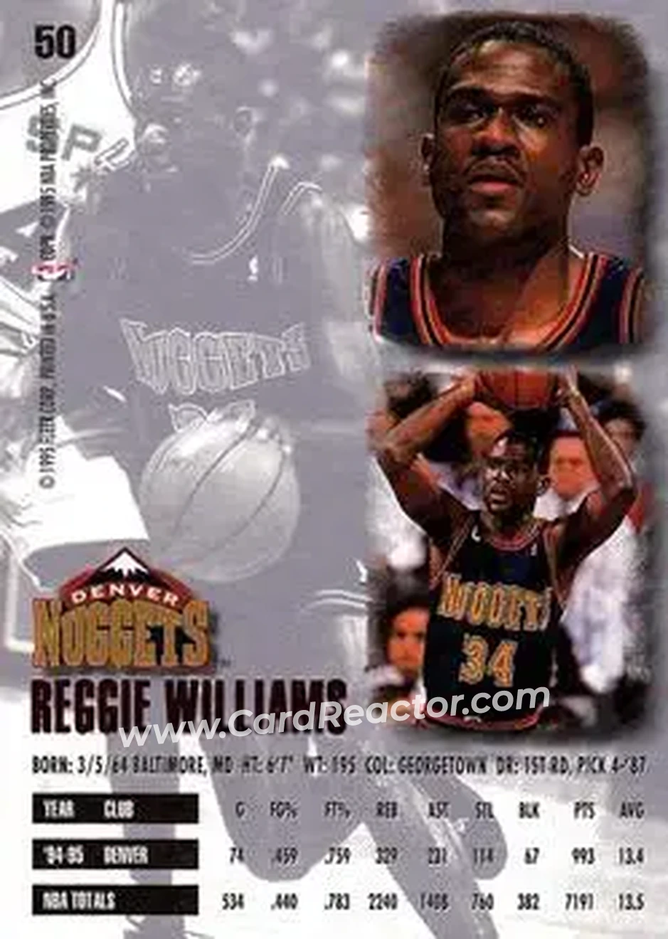 Back of Reggie WIlliams