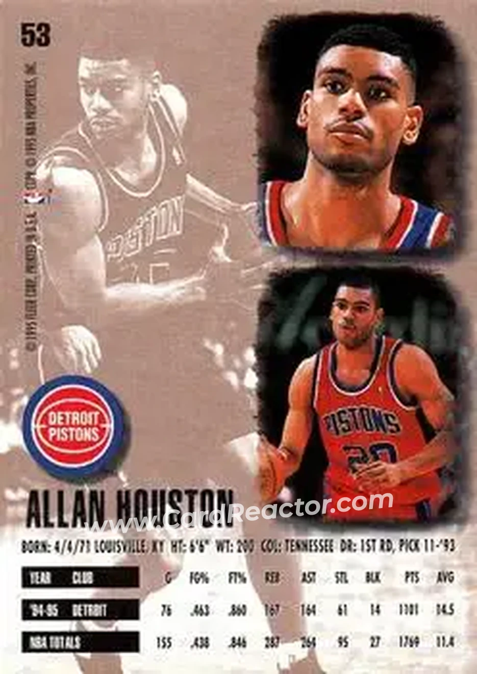 Back of Allan Houston