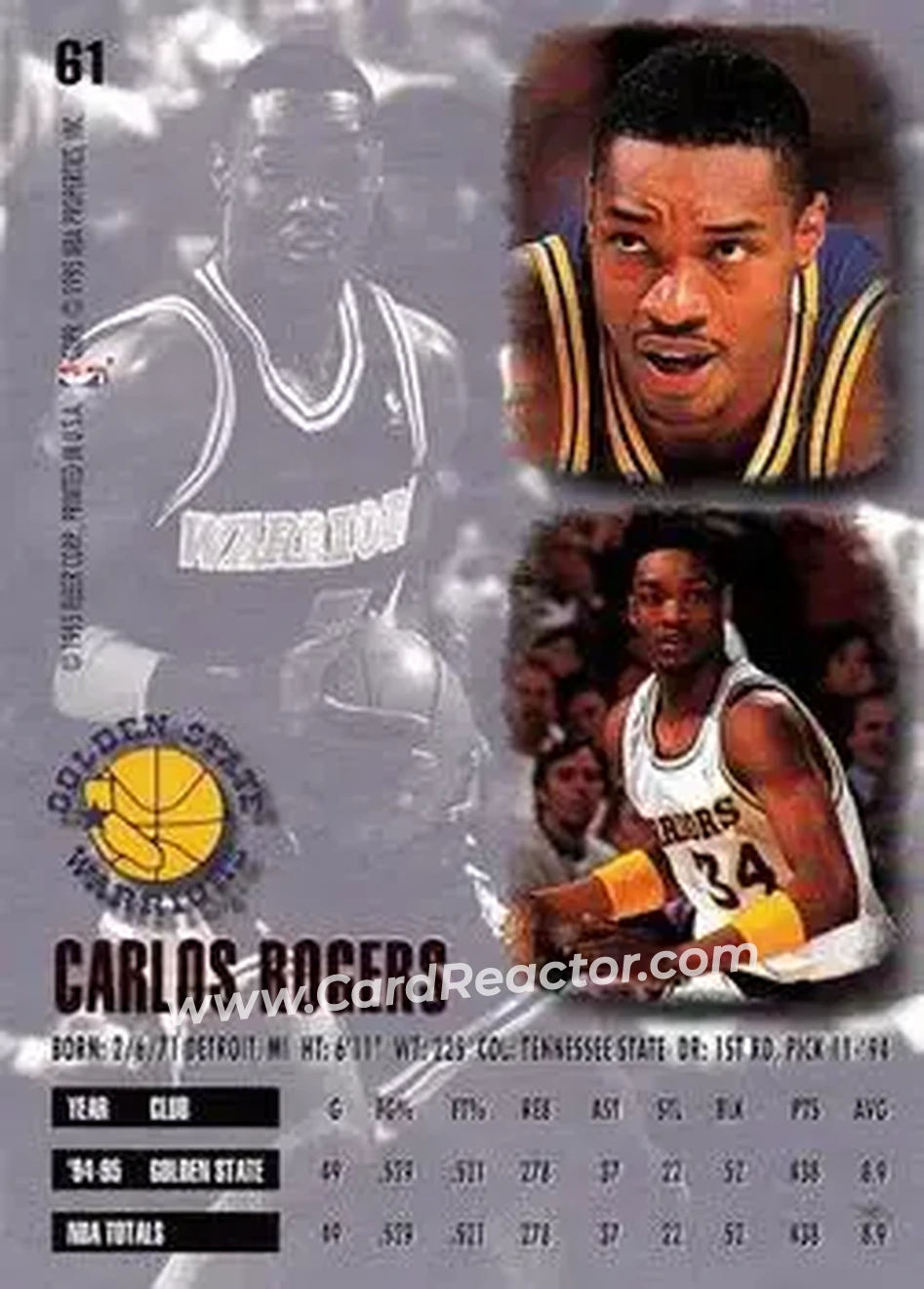 Back of Carlos Rogers