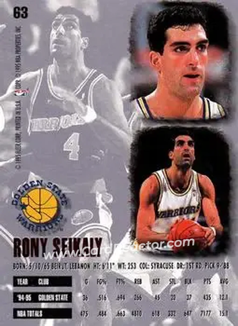 Back of Rony Seikaly