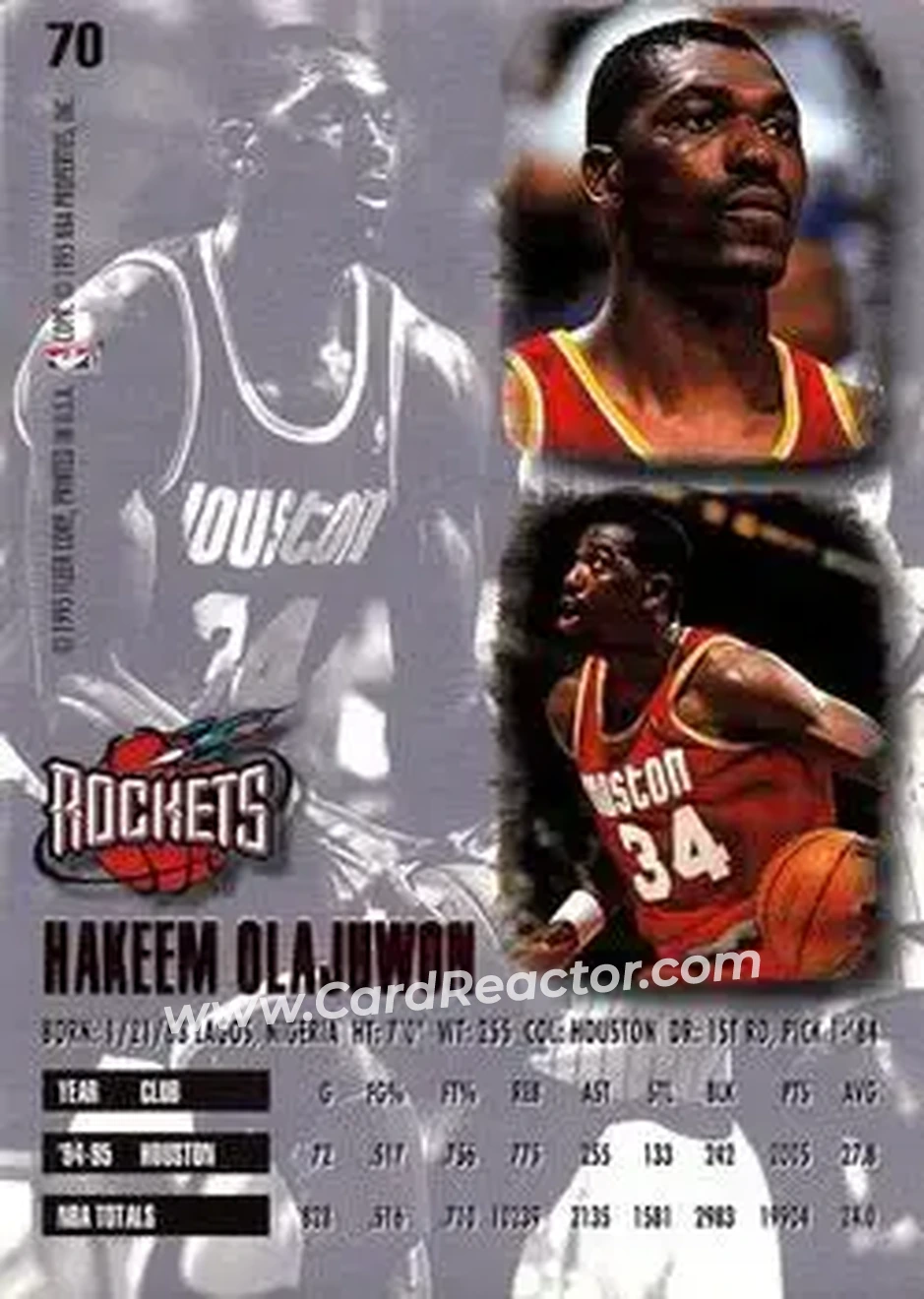 Back of Hakeem Olajuwon