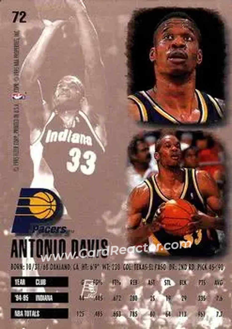 Back of Antonio Davis