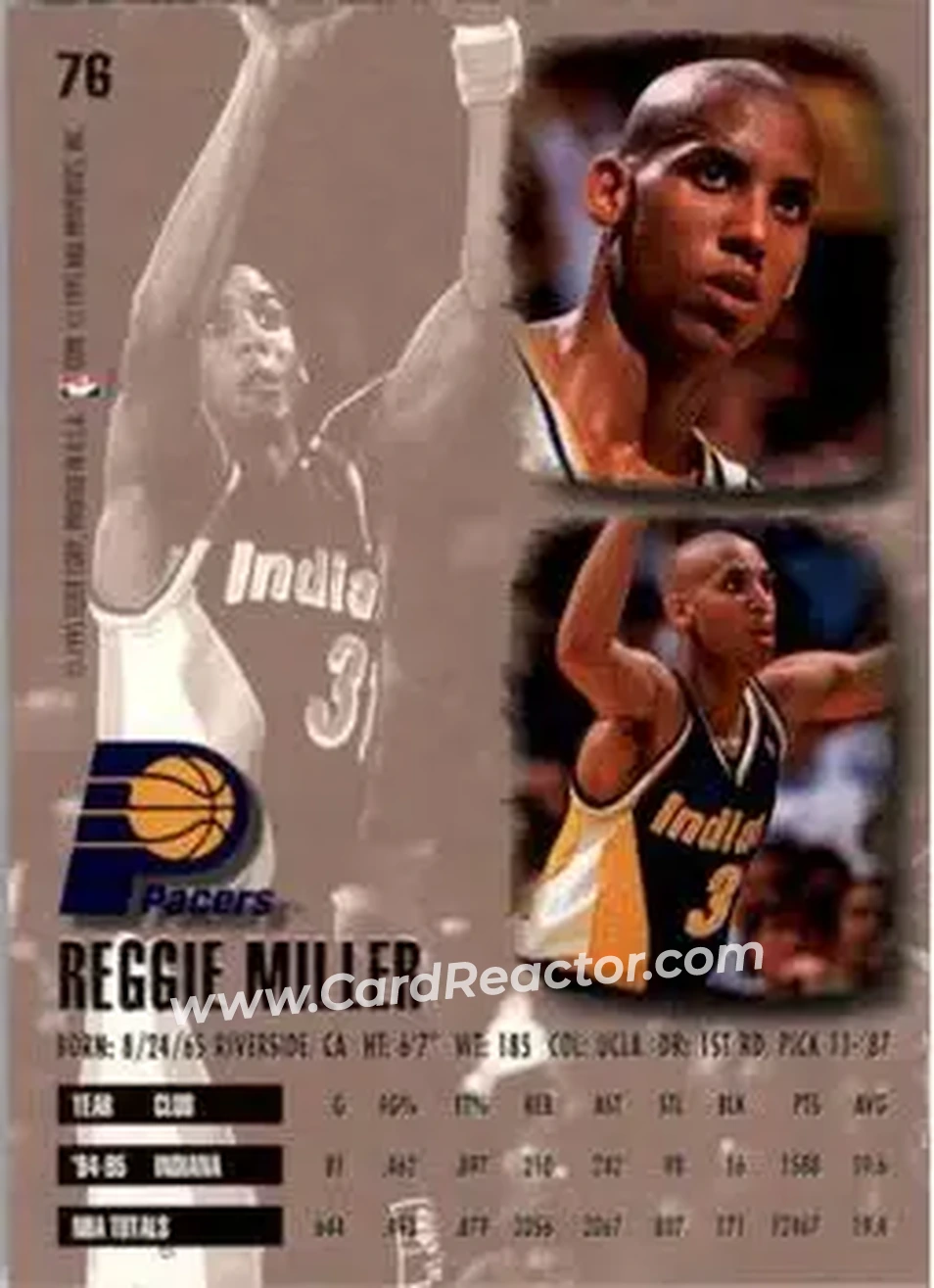 Back of Reggie Miller