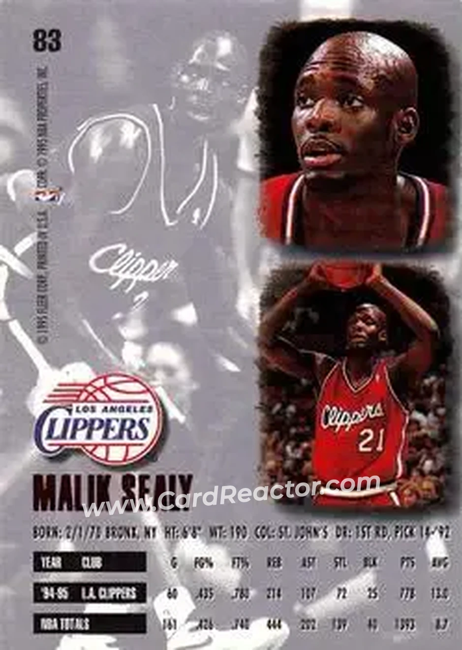 Back of Malik Sealy