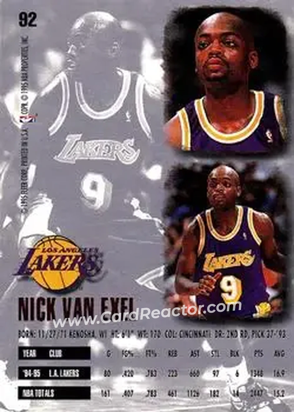 Back of Nick Van Exel