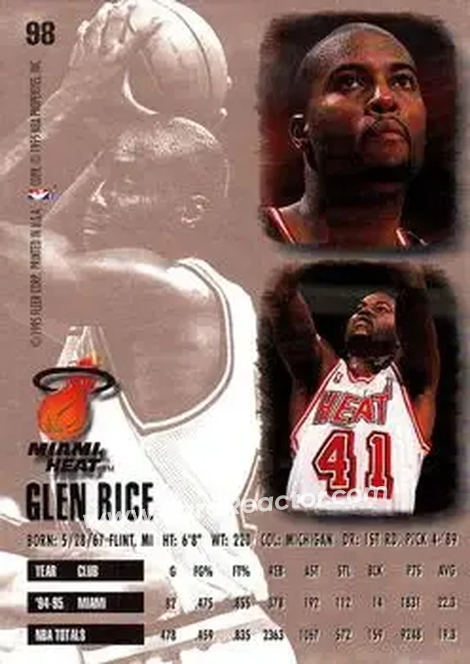Back of Glen Rice