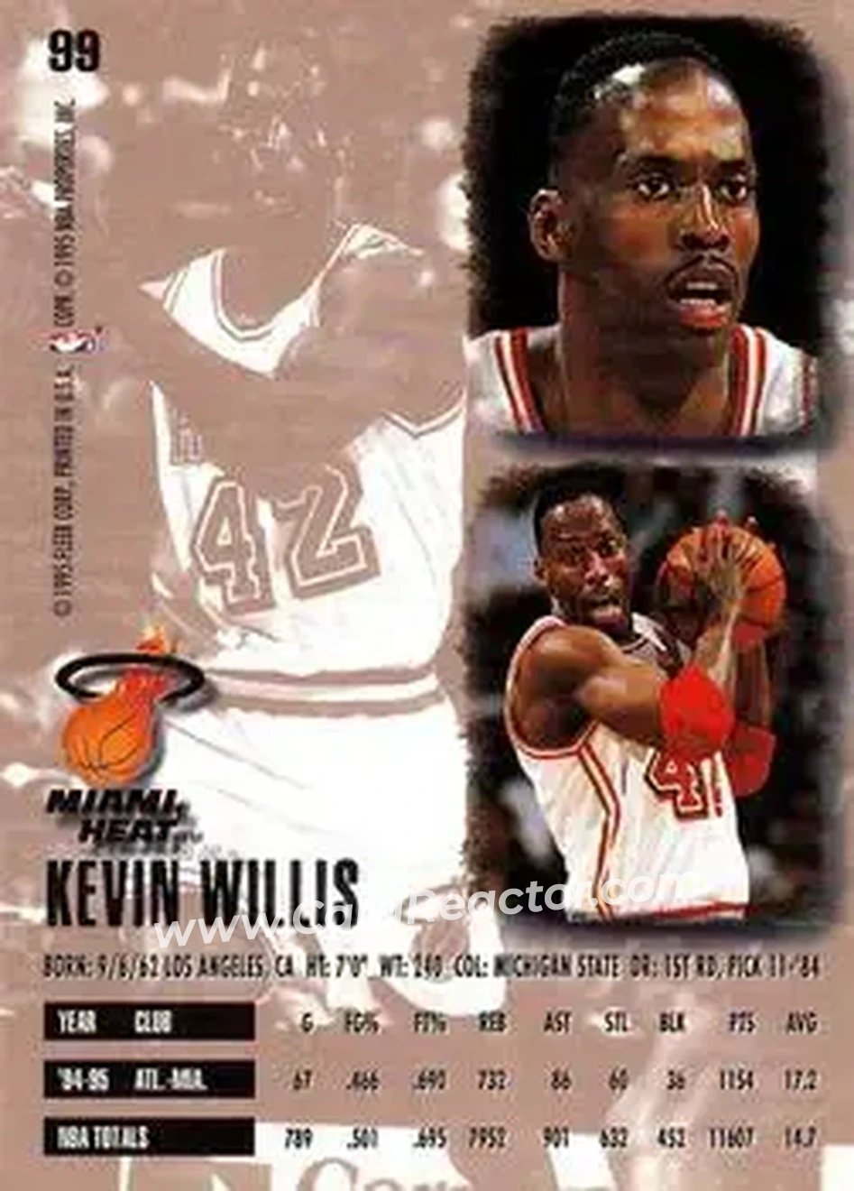 Back of Kevin Willis