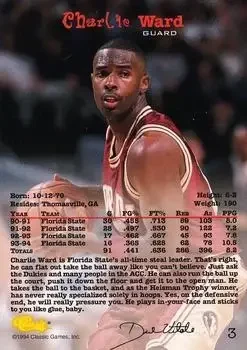 Back of Charlie Ward