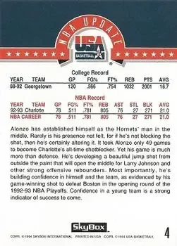 Back of Alonzo Mourning