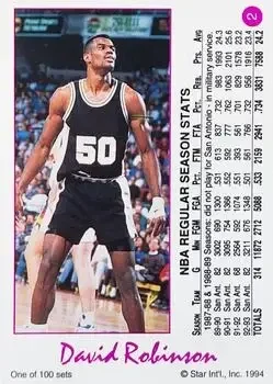 Back of David Robinson