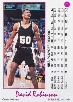 Back of David Robinson