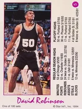 Back of David Robinson