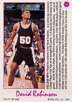 Back of David Robinson