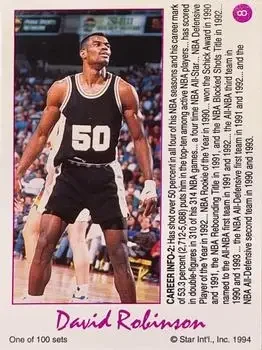 Back of David Robinson
