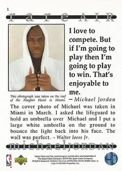 Back of Michael Jordan