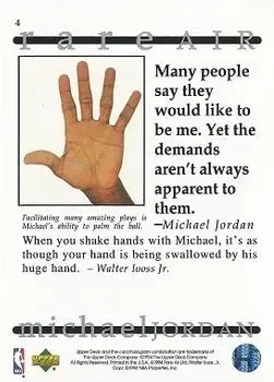 Back of Michael Jordan