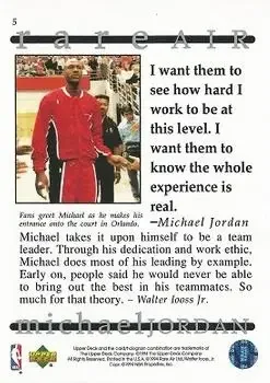 Back of Michael Jordan