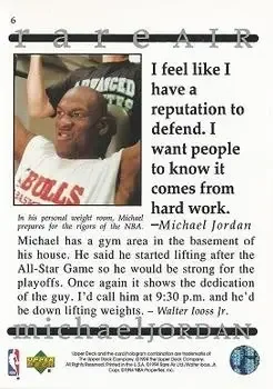 Back of Michael Jordan