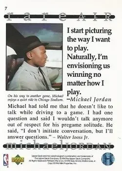 Back of Michael Jordan