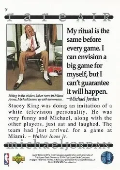 Back of Michael Jordan